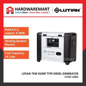 LUTIAN 7KW HEAVY DUTY SILENT TYPE DIESEL GENERATOR (7GF-LDEG) ENGINE PENJANA ENJIN