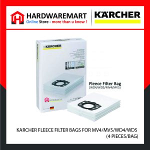 KARCHER FLEECE FILTER BAGS FOR MV4/MV5/WD4/WD5 (4 PIECES/BAG)