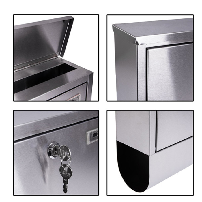 Premium Stainless Steel Wall Mounted Mail Box Malaysia Hardware Online Store