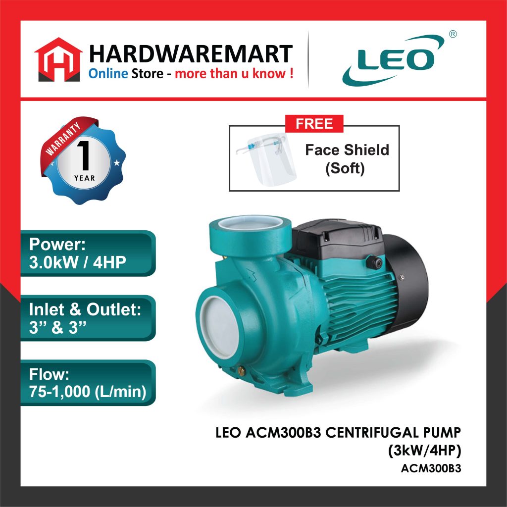 LEO ACM300B3 High Flow Centrifugal Pump [1 Phase] (3kW/4HP) - HardwareMart