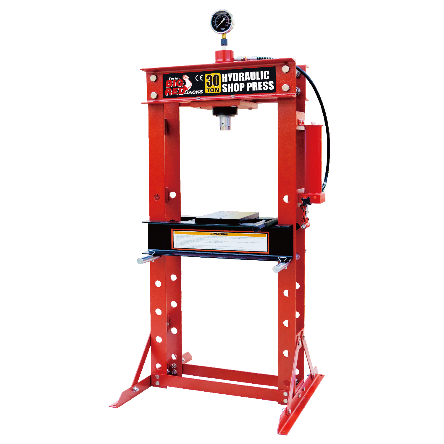 Bigred 30 Ton Hydraulic Shop Press With Gauge Manual Press HardwareMart