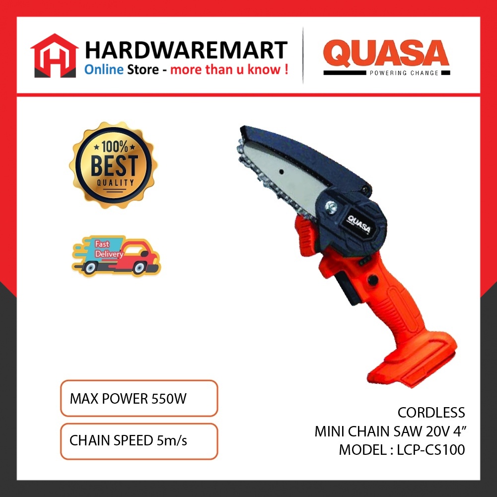 QUASA LCP-CS100 20V 4 Cordless Mini Chainsaw 550W (SOLO/SET