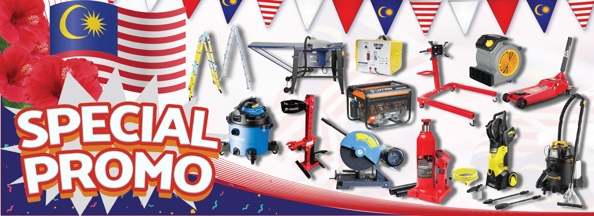 Malaysia Day Promotion! Hardware & Machinery offer!