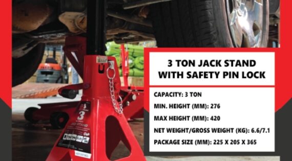 BIGRED 3 Ton Jack Stand with Safety Pin: The Ultimate Vehicle Support Solution