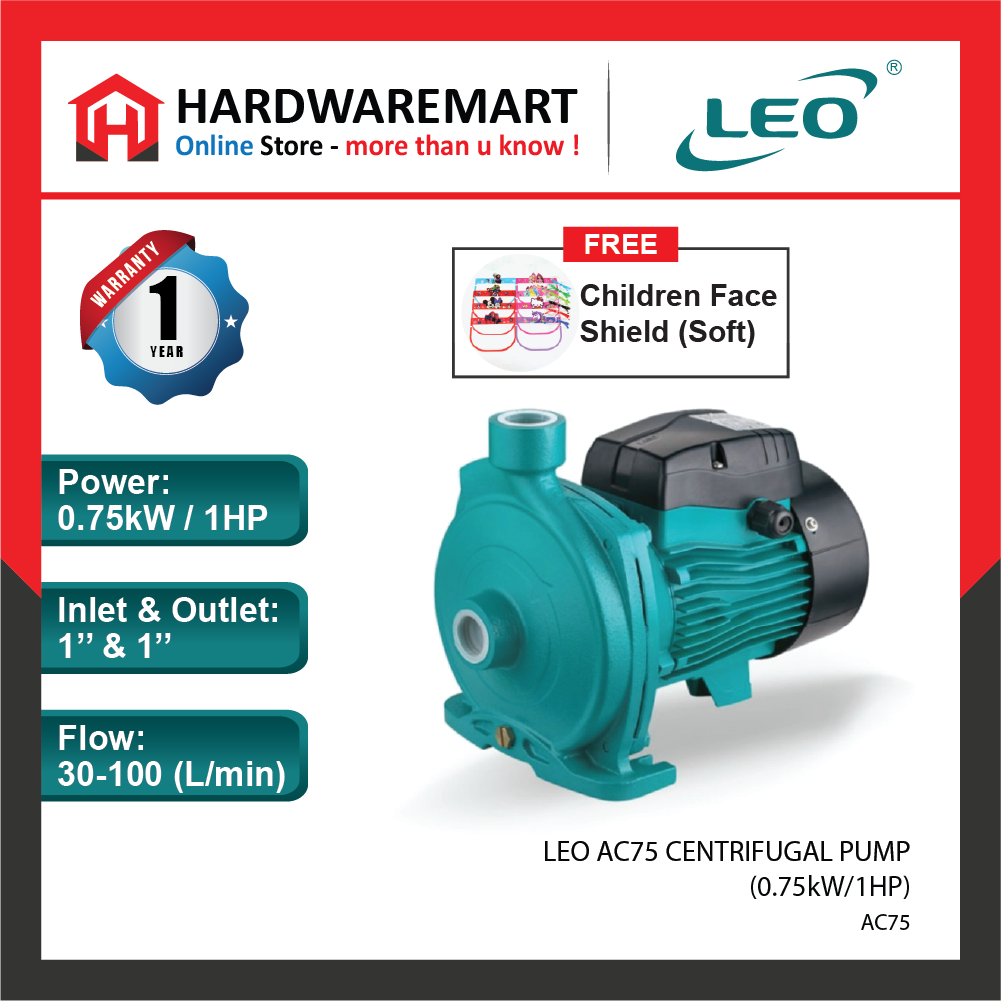 Leo Ac75 Centrifugal Pump [3 Phase] 0 75kw 1hp Hardwaremart